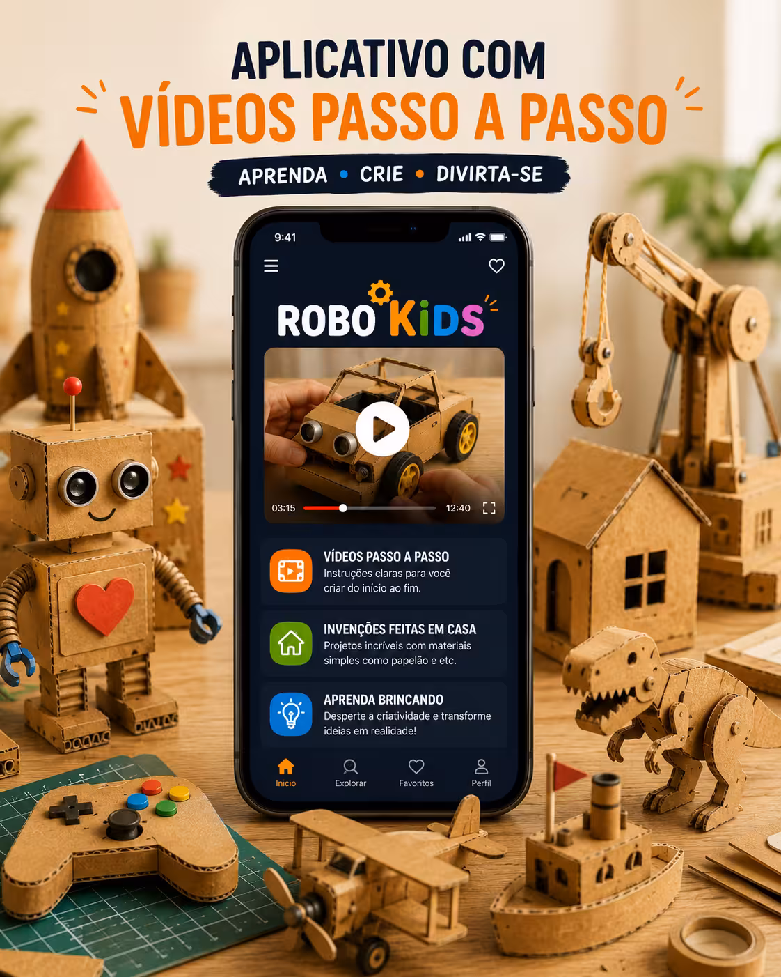 Projetos de robótica do ROBO KIDS